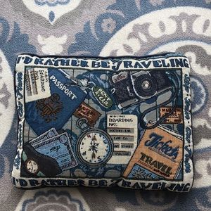 I’d rather be traveling throw pillow